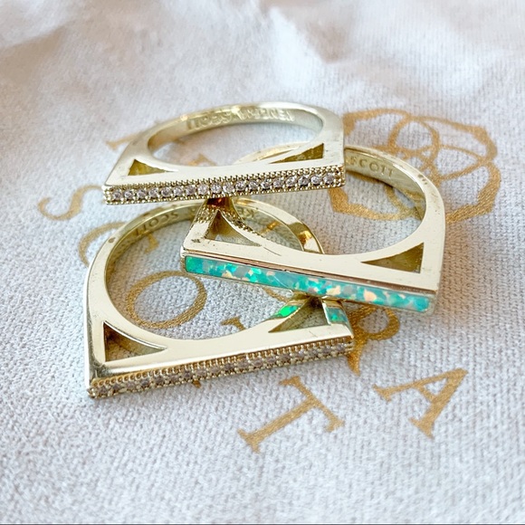 Kendra Scott Lucia Opal Stacking Ring Set - Picture 2 of 2